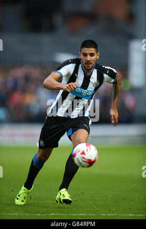 Football - pré-saison amical - York City / Newcastle United - Bootham Crescent.Aleksandar Mitrovic de Newcastle United lors du match amical d'avant-saison au Boothman Crescent, York. Banque D'Images