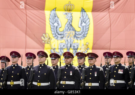 King's Royal Hussars' parade tricentenaire Banque D'Images