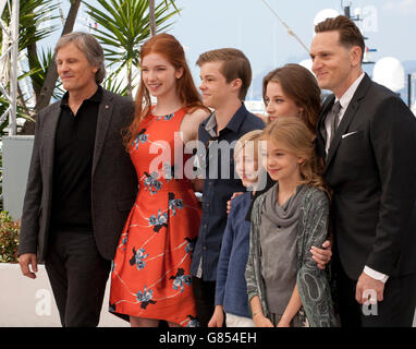 Aptain Fantastic Film photo avec Viggo Mortensen acteur, actrice Annalise Basso, directeur Matt Ross Cannes 2016 Banque D'Images