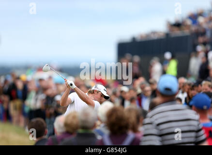 Eddie Pepperell en Angleterre pendant le quatrième jour du Championnat d'Open 2015 à St Andrews, Fife. Banque D'Images