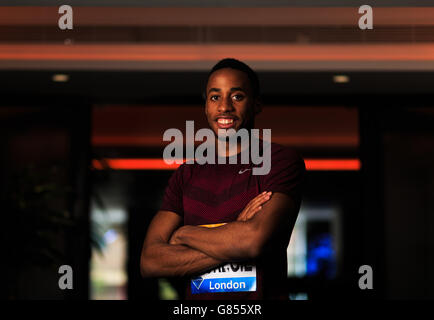 David Omoregie en Grande-Bretagne lors d'une séance photo au Grange Tower Bridge Hotel, Londres. Banque D'Images