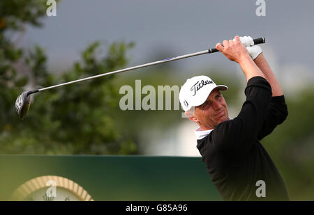 Golf - le championnat ouvert 2015 - troisième jour de pratique - St Andrews.Robert Dinwiddie d'Angleterre pendant une journée d'entraînement avant le Championnat d'Open 2015 à St Andrews, Fife. Banque D'Images