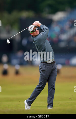 Golf - le championnat ouvert 2015 - deuxième jour - St Andrews.Justin Rose d'Angleterre en action pendant la deuxième journée du Championnat d'Open 2015 à St Andrews, Fife. Banque D'Images