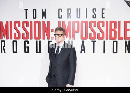 Le directeur Christopher McQuarrie assiste à la Mission : création de la nation des indésirables impossible à l'Imax BFI, Waterloo, Londres. Banque D'Images