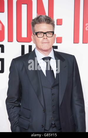 Le directeur Christopher McQuarrie assiste à la Mission : création de la nation des indésirables impossible à l'Imax BFI, Waterloo, Londres. Banque D'Images