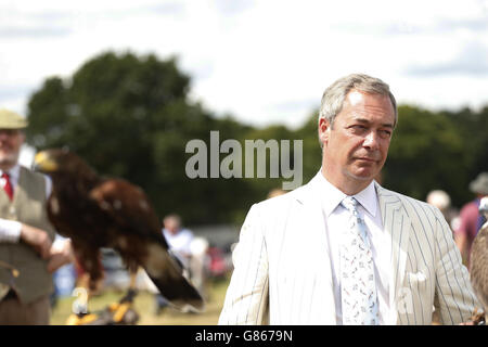 Nigel Farage visite le CLA Gamefair Banque D'Images