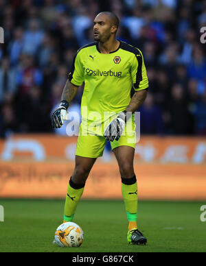 Carl Ikeme, gardien de but de Wolverhampton Wanderers, pendant la période d'avant-saison à Molineux, Wolverhampton. Banque D'Images