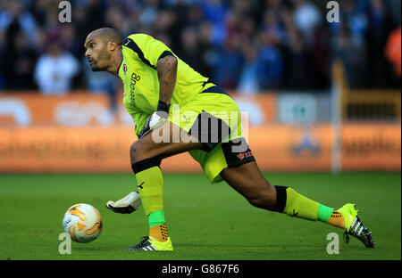 Carl Ikeme, gardien de but de Wolverhampton Wanderers, pendant la période d'avant-saison à Molineux, Wolverhampton. Banque D'Images