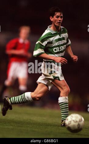 Témoignage de Brian Mcclair Manchester United contre Celtic. Jackie McNamara, celte Banque D'Images