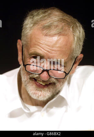 Jeremy Corbyn, candidat à la direction du travail, lors d'un rassemblement de campagne au centre international de conférences d'Édimbourg. Banque D'Images