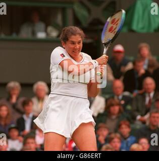 Tennis, Wimbledon. Monica Seles Banque D'Images