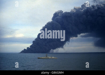 Les accidents et les catastrophes - Torrey Canyon - Land's End, Cornwall Banque D'Images