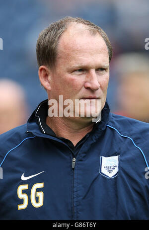 Soccer - championnat Sky Bet - Preston North End et Middlesbrough - Deepdale. Simon Grayson, directeur de Preston North End Banque D'Images