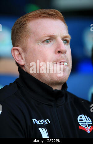 Football - Championnat Sky Bet - Blackburn Rovers et Bolton Wanderers - Ewood Park.Neil Lennon, le directeur de Bolton Wanderers Banque D'Images