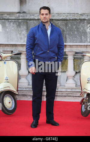 Première de l'Homme d'Oncle - Londres.Henry Cavill assiste à la première britannique de The Man de l'U.N.C.L.E. à Somerset House, Londres. Banque D'Images