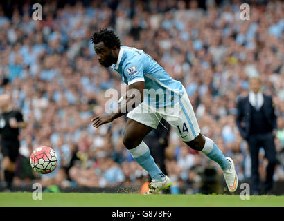 Football - Barclays Premier League - Manchester City / Chelsea - Etihad Stadium.Le poney Wilfried de Manchester City pendant le match de la Barclays Premier League au Etihad Stadium de Manchester. Banque D'Images