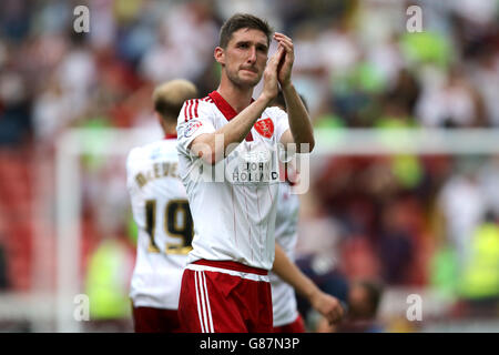 Football - Sky Bet League One - Sheffield United / Blackpool - Bramall Lane. Chris Basham de Sheffield United Banque D'Images