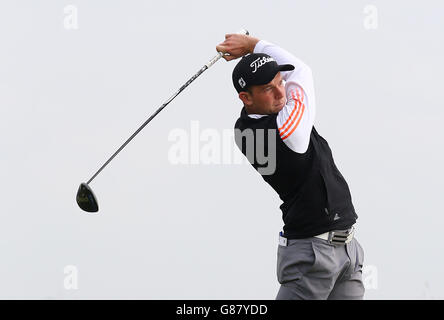 L'équipe de l'Angleterre se fera une première fois au départ du trophée des jeunes champions du Duc de York au club de golf du Prince à Sandwich, dans le Kent. Banque D'Images