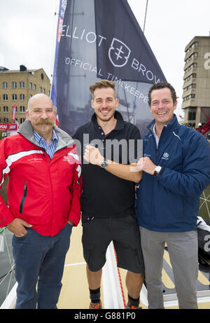 La voile, Clipper Round the World Yacht Race lancer - Jour 9 - St Katharine Docks Banque D'Images