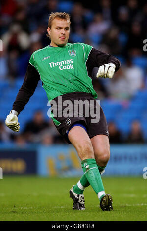 Football - Manchester Senior Cup - finale - Manchester City / Manchester United - City of Manchester Stadium. Nicky Weaver, gardien de but de Manchester City Banque D'Images