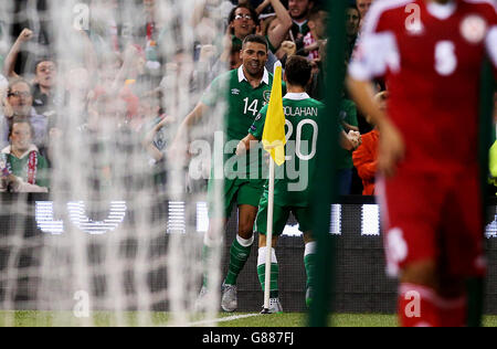 Soccer - Championnat d'Europe UEFA Qualifications - Groupe D - République d'Irlande du Nord / Géorgie - Aviva Stadium Banque D'Images