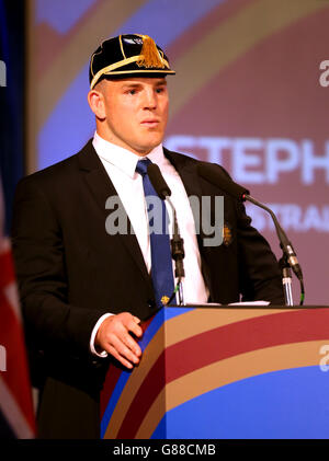 Rugby Union - cérémonie de bienvenue en Australie - les salles de réunion.Le capitaine de l'Australie Stephen Moore lors de la cérémonie de bienvenue aux salles d'assemblée de Bath. Banque D'Images