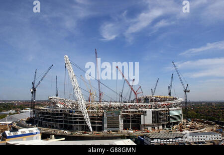 Vue générale du nouveau stade Wembley, en construction. Banque D'Images