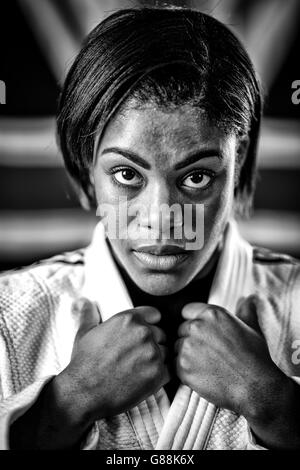 Judo - annonce de l'équipe britannique de Judo - Centre d'excellence - Université de Wolverhampton.Nekoda Davis, athlète de judo de Grande-Bretagne, pendant la séance photo au Centre d'excellence de l'Université de Wolverhampton. Banque D'Images