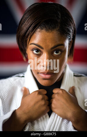 Judo - annonce de l'équipe britannique de Judo - Centre d'excellence - Université de Wolverhampton.Nekoda Davis, athlète de judo de Grande-Bretagne, pendant la séance photo au Centre d'excellence de l'Université de Wolverhampton. Banque D'Images