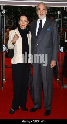 Star Wars Episode 3 - Revenge of the Sith - UK Premiere - Odeon Leicester Square.Christopher Lee, acteur. Banque D'Images