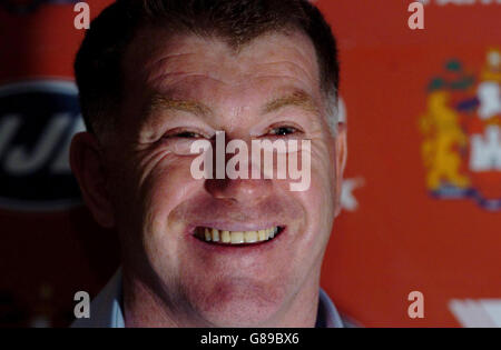 Wigan Warriors Rugby League - Conférence de presse - stade JJB Banque D'Images