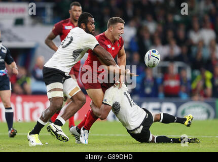 Rugby Union - coupe du monde de Rugby 2015 - piscine A - Fidji / Angleterre - Stade de Twickenham.Sam Burgess d'Angleterre lors du match de rugby de la coupe du monde d'ouverture au stade de Twickenham, Londres. Banque D'Images