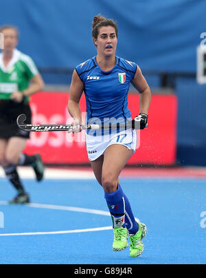 Hockey 2015 Unibet Euro Hockey Championships - Pool C - Belgique / Italie - Lee Valley Hockey and tennis Centre.Chiara Tiddi en Italie pendant le match de classification Pool C au Lee Valley Hockey and tennis Centre, Londres. Banque D'Images