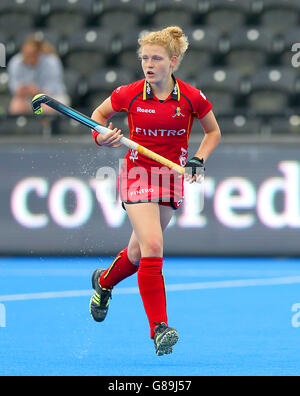 Hockey 2015 Unibet Euro Hockey Championships - Pool C - Belgique / Italie - Lee Valley Hockey and tennis Centre.Emma Puvrez en Belgique pendant le match de classification Pool C au Lee Valley Hockey and tennis Centre, Londres. Banque D'Images