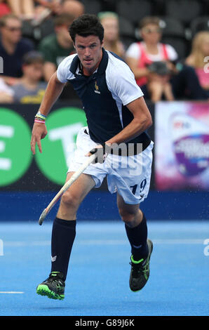 Hockey 2015 Unibet Euro Hockey Championships - Pool C - Espagne / France - Lee Valley Hockey and tennis Centre.François Scheefer de France pendant le match de classification Pool C au Lee Valley Hockey and tennis Centre, Londres. Banque D'Images