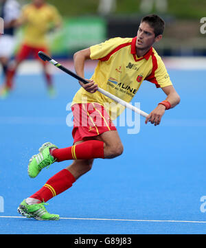 Hockey 2015 Unibet Euro Hockey Championships - Pool C - Espagne / France - Lee Valley Hockey and tennis Centre.Xavi Lleonart d'Espagne pendant le match de classification Pool C au Lee Valley Hockey and tennis Centre, Londres. Banque D'Images