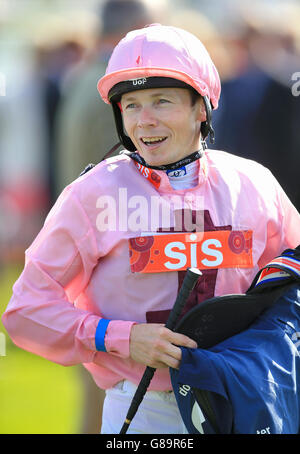 Courses hippiques - 2015 Ladbrokes St Leger Festival - deuxième jour - courses de Doncaster. Jamie Spencer, jockey Banque D'Images