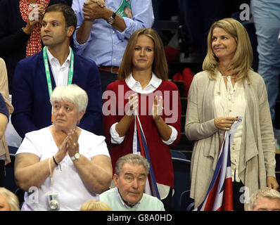 Tennis - coupe Davis - demi-finales - Grande-Bretagne v Australie - première journée - Emirates Arena.Kim Murray pendant la première journée de la demi-finale de la coupe Davis entre la Grande-Bretagne et l'Australie à l'Emirates Arena, Glasgow. Banque D'Images