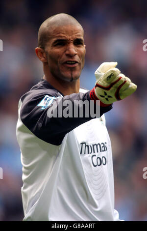 Football - FA Barclays Premiership - Manchester City / Middlesbrough - City of Manchester Stadium. David James, gardien de but de Manchester City Banque D'Images