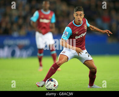 Football - Capital One Cup - troisième tour - Leicester City v West Ham United - King Power Stadium. Manuel Lanzini, Ham Ouest Uni. Banque D'Images