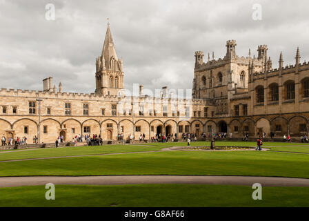 Cour intérieure de l'université de Christchurch Oxford Banque D'Images