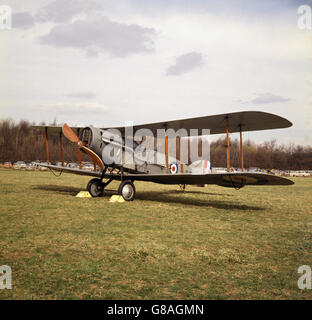 Un avion de chasse Bristol de 1917 de la première Guerre mondiale, maintenant dans la collection d'avions anciens combattants Shuttleworth, Biggleswade, Bedfordshire. Banque D'Images