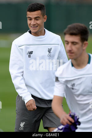 UEFA Europa League - Football - Liverpool v FC Sion - Liverpool - Session de formation Melwood Banque D'Images