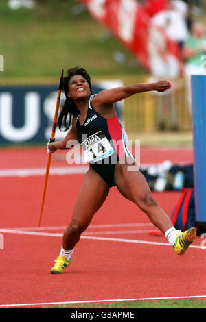 Athlétisme - Championnat britannique d'athlétisme. Tessa Sanderson, javelot pour femmes Banque D'Images