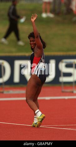 Athlétisme - Championnat britannique d'athlétisme. Tessa Sanderson, javelot pour femmes Banque D'Images