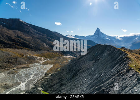 Vue sur Matterhorn, Zermatt, Suisse Banque D'Images