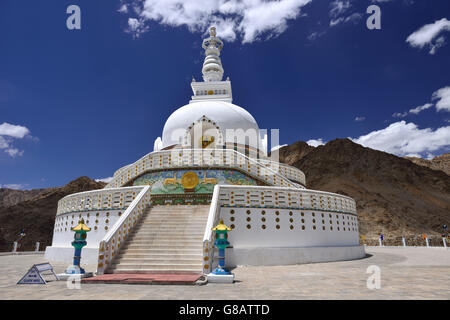 Shanti Stupa, Leh, Ladakh, Inde, le Jammu-et-Kaschmir Banque D'Images