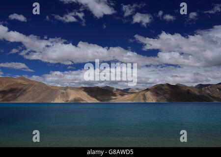 Pangong-Lake, Ladakh, Inde, le Jammu-et-Kaschmir Banque D'Images