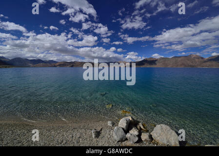 Pangong-Lake, Ladakh, Inde, le Jammu-et-Kaschmir Banque D'Images