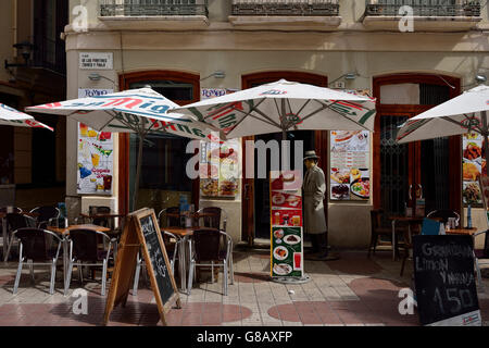 Cafétéria Pombo, Plaza de los martires, Malaga, Costa del Sol, Andalousie, Espagne Banque D'Images